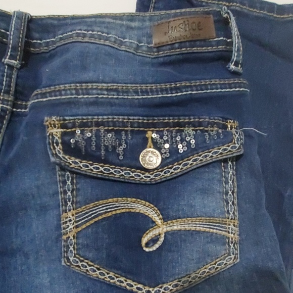 B2G1 SALE!  💕  Justice Jean Capris - Size 14 1/2 - Picture 2 of 5